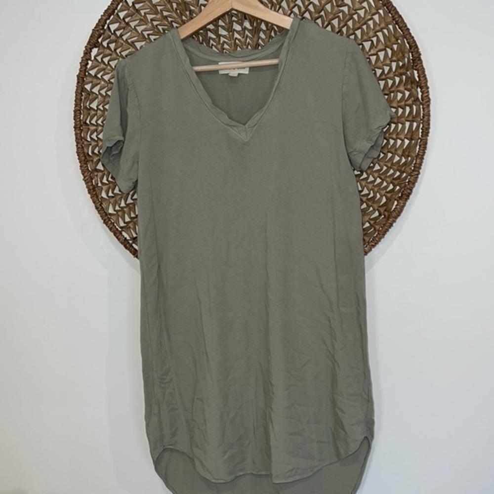 Cloth & Stone olive green tshirt dress size small